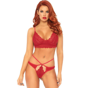 LEG AVENUE - Set 2 Pezzi Bralette e Perizoma in Pizzo M/l