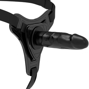 FETISH SUBMISSIVE HARNESS - Silicone Nero Realistico 15 Cm