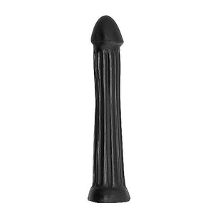 ALL BLACK - Dildo con Plug 31 Cm