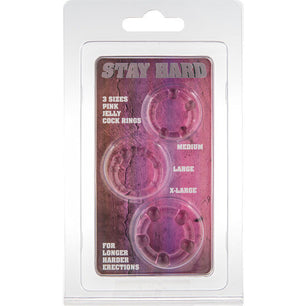 SEVEN CREATIONS - Set di Tre Anelli per Pene Rosa