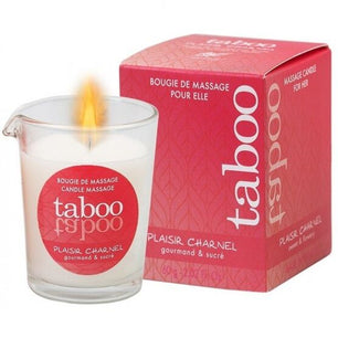 RUF - Candela da Massaggio Taboo per Lei Plaisir Charnel Aroma di Fiori di Cacao