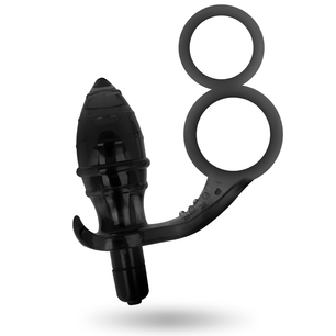 ADDICTED TOYS - Plug Anale con Doppio Anello Nero