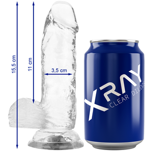 X RAY - Cazzo Trasparente con Sfere 15.5 Cm -o- 3.5 Cm