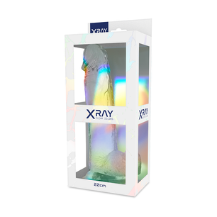 X RAY - Cazzo Trasparente con Sfere 22 Cm -o- 4.6 Cm