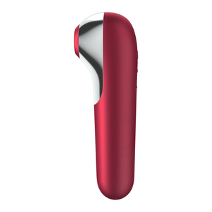 SATISFYER - Vibratore e Ventosa Dual Love con Aria Pulsata Rosso