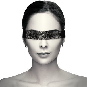 COQUETTE CHIC DESIRE - Maschera in Pizzo Nero con Nastro