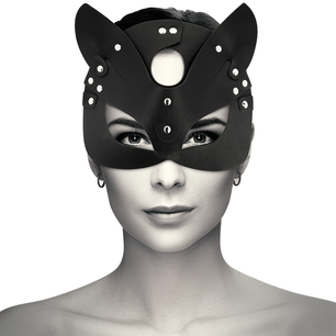 COQUETTE CHIC DESIRE - Maschera Vegana in Pelle con Orecchie di Gatto