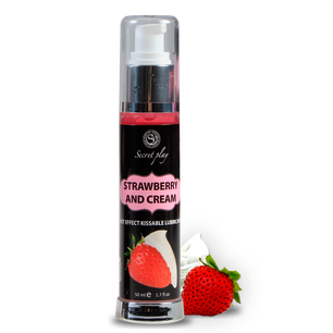 SECRETPLAY - Lubrificante 2-1 Effetto Calore Fragola e Crema 50 Ml