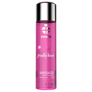 SWEDE - Fruity Love Olio da Massaggio Effetto Riscaldante Lampone Rosa e Rabarbaro 120 Ml