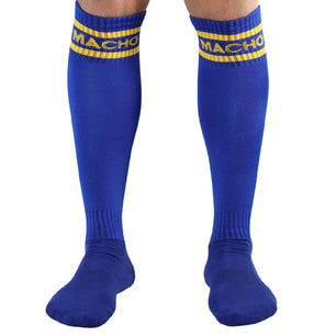 MACHO - Calzino Lungo Taglia Unica Blu