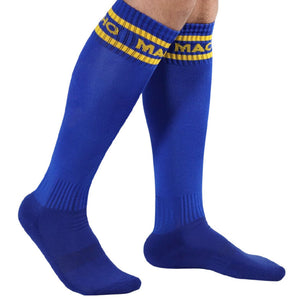 MACHO - Calzino Lungo Taglia Unica Blu