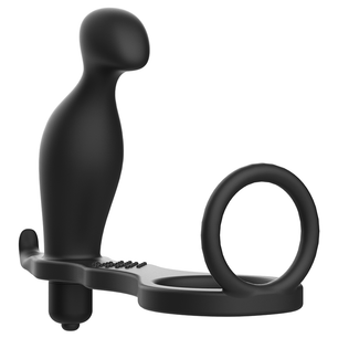 ADDICTED TOYS - Plug Anale con Anello in Silicone Nero 12 Cm