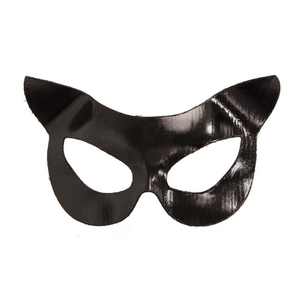 Maschera da gatto nera lucida, vista frontale