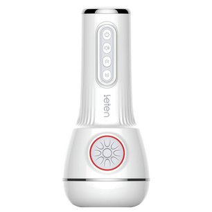 Masturbatore automatico Leten bianco, vista frontale