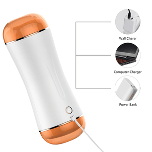 Masturbatore elettrico maschile ricaricabile USB con design ergonomico e pulsante di accensione