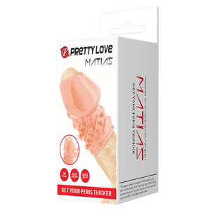 Confezione del prodotto Pretty Love Matias guaina fallica texturizzata