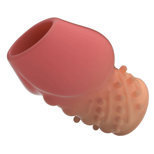 Guaina fallica texturizzata Pretty Love Matias vista angolata su sfondo chiaro