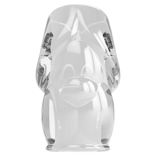 Guaina trasparente Pretty Love Oscar vista frontale con fori laterali e design ergonomico.