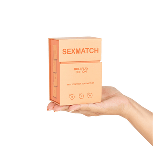 Gioco di coppia Sexmatch Roleplay Edition scatola del gioco con carte per roleplay romantico e divertente.